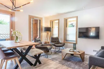Image de À 100m des pistes de ski, 1er étage, terrasse, parking, 57m², Morzine