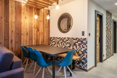 Image de À 200m des remontées, 1er étage, balcon, parking, télévision, casier à ski, 47m², Morzine