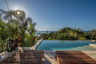 Sleeps 8 - Luxury Beach House - with pool, steps from beach