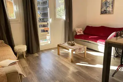 Studio rénové central à Risoul - 5 couchages avec balcon exposé sud