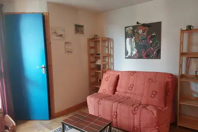 Image de Studio 4 pers proche pistes avec balcon et vue Mont Blanc