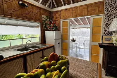 Image de Jolie bungalow avec accès privée à la plage de sable blanc